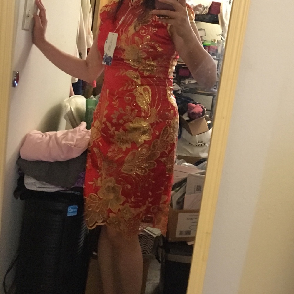 Chinese wedding dress - short. NWT